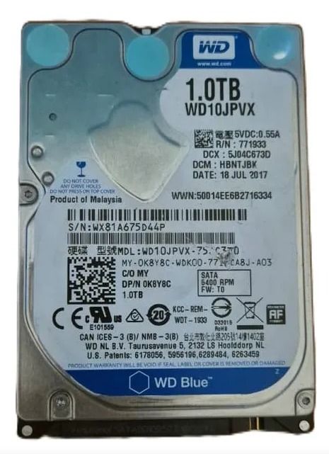  Disco rígido 1TB Notebook