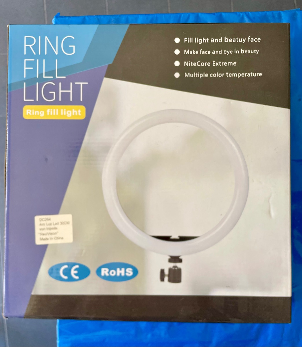 Aro de luz LED 30cm con trípode, para TikTok, iluminación para maquillaje,Ring light para streaming 