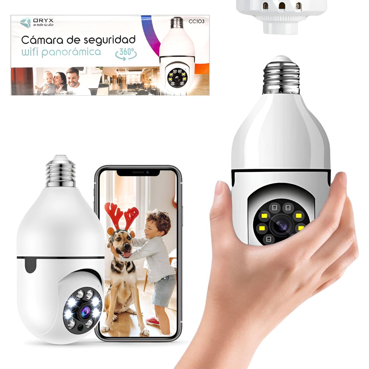 Camara de Seguridad Foco 365° - Oryx cc105