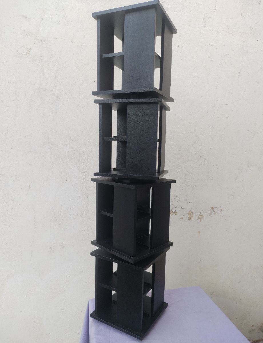 Mueble torre para 288 cds/dvds, en madera. Módulos para apilar o separados
