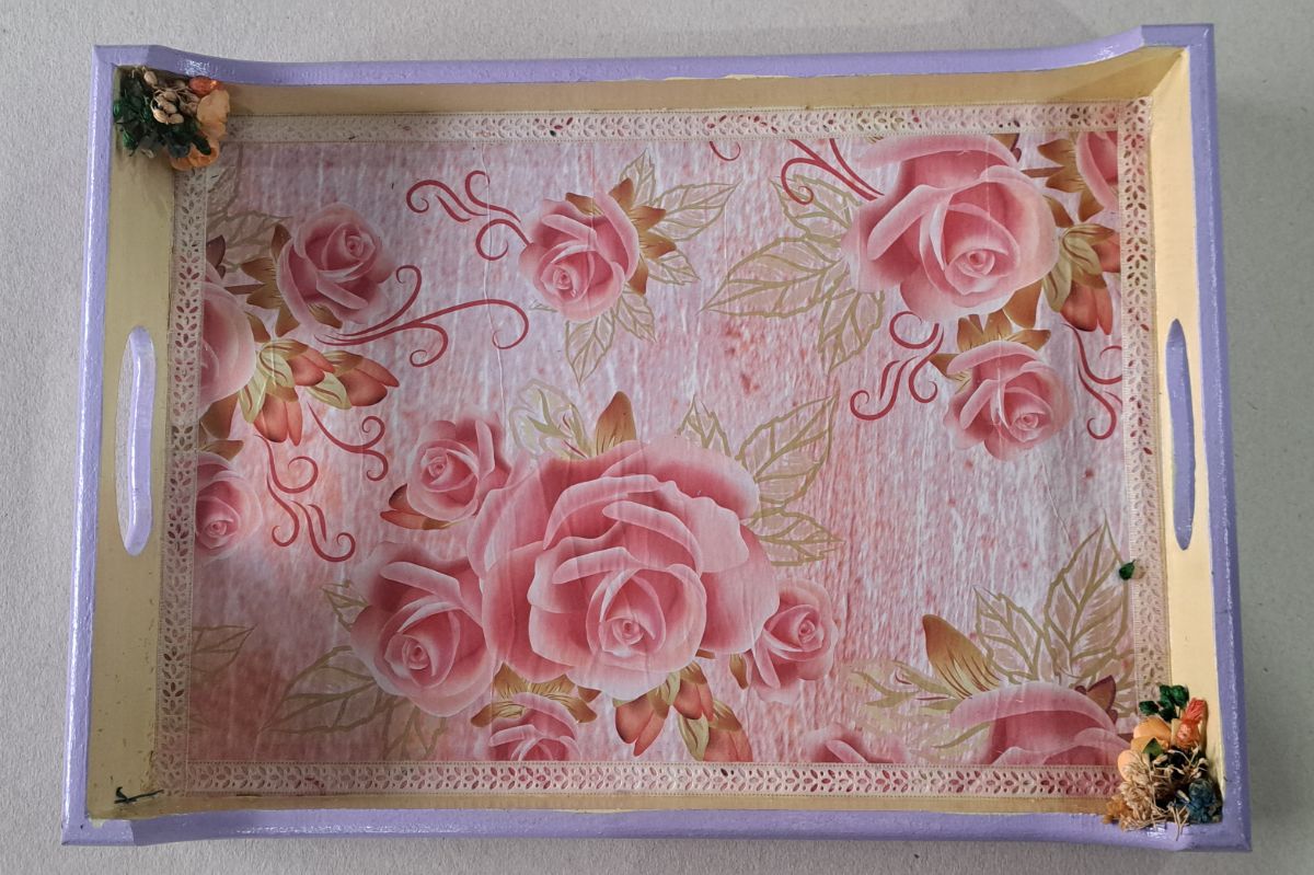 Bandeja para desayuno decorada