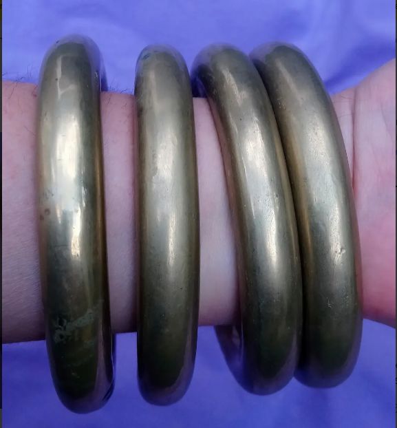 4 Anillas de Metal Doradas De Entrenamiento Wing-chun Kung Fu 