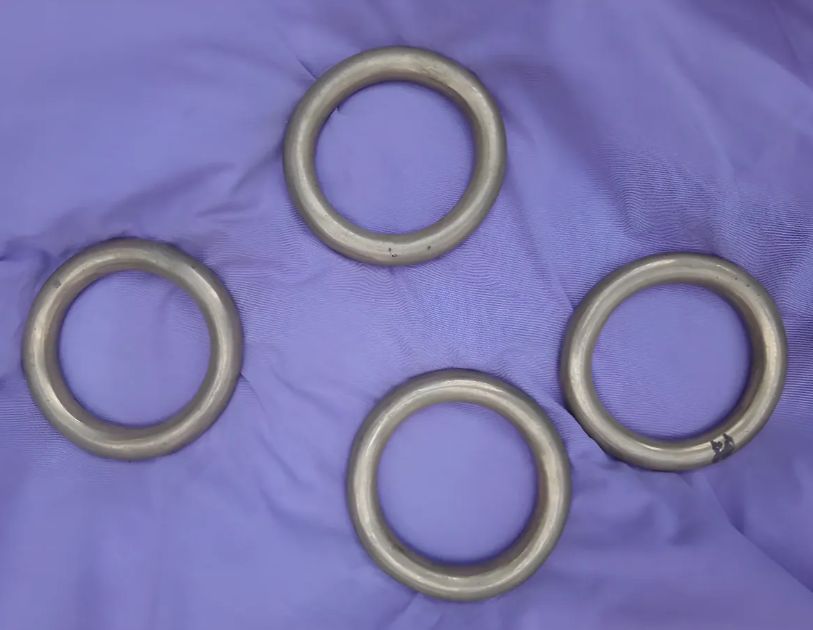 4 Anillas de Metal Doradas De Entrenamiento Wing-chun Kung Fu 