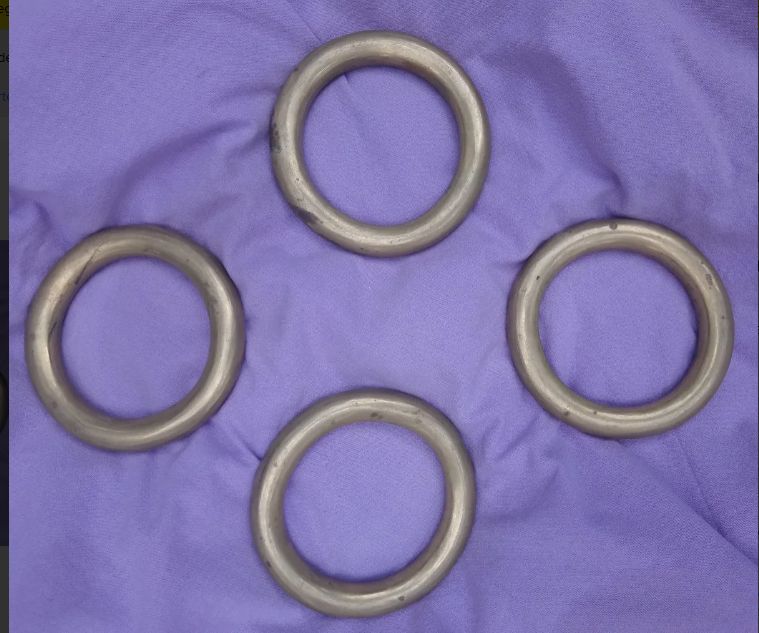 4 Anillas de Metal Doradas De Entrenamiento Wing-chun Kung Fu 