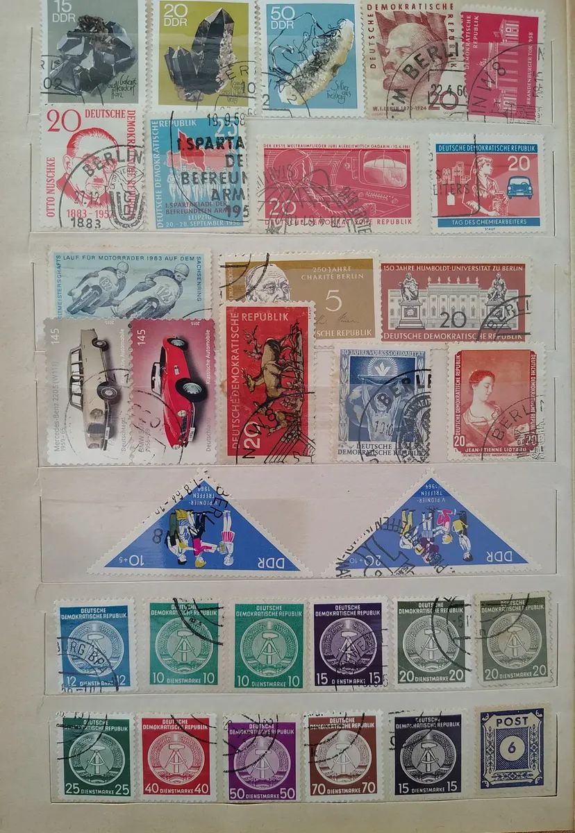 440 Estampillas de Alemania, Austria y Suiza- Incluye clasificador