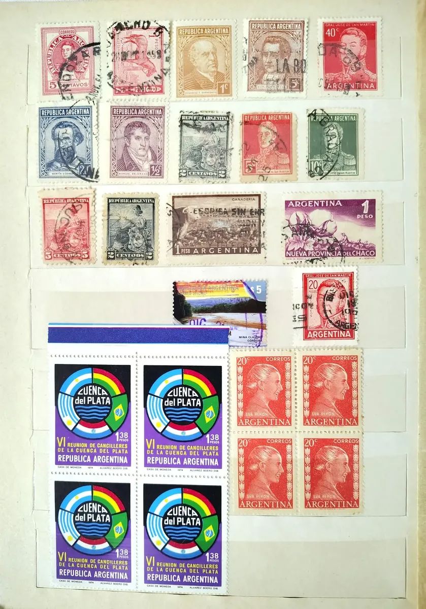 66 estampillas de distintos países