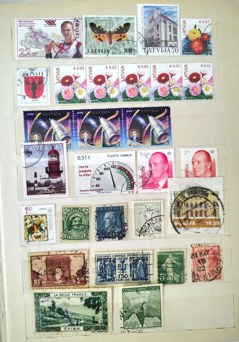 66 estampillas de distintos países