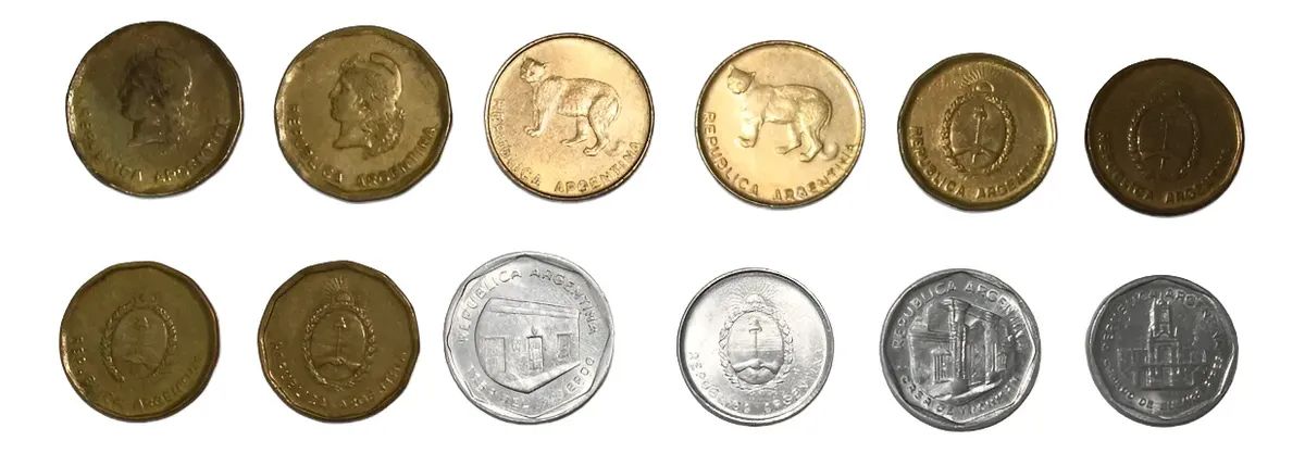 12 monedas de Austral