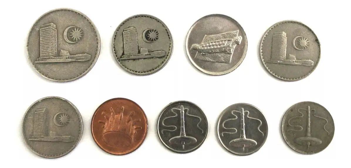9 monedas de Malasia