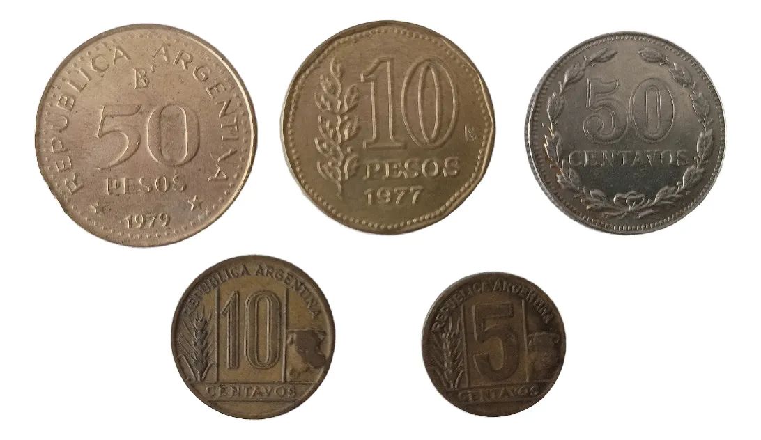 5  monedas argentinas