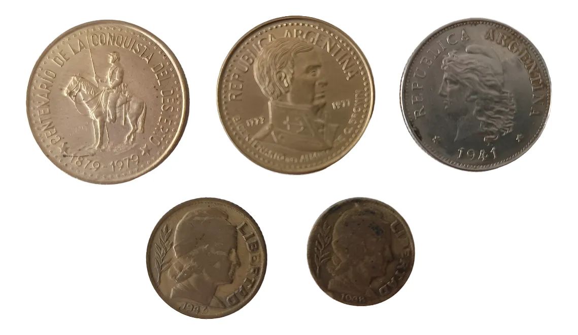 5  monedas argentinas