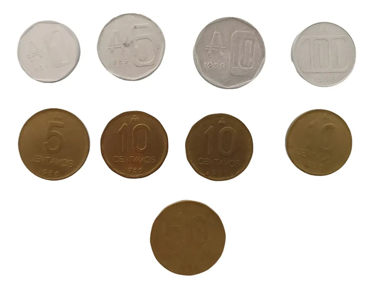 9 monedas de Austral