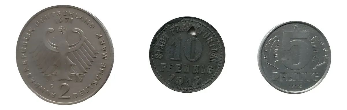 3 monedas de Alemania