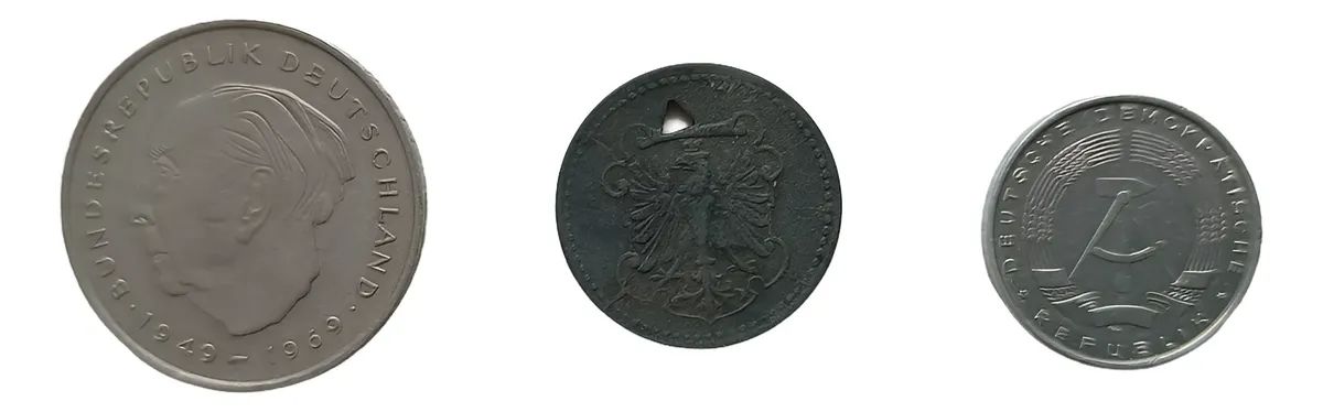 3 monedas de Alemania