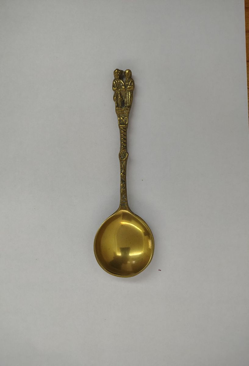 Antiguo Adorno De Bronce Para Colgar - Cuchara