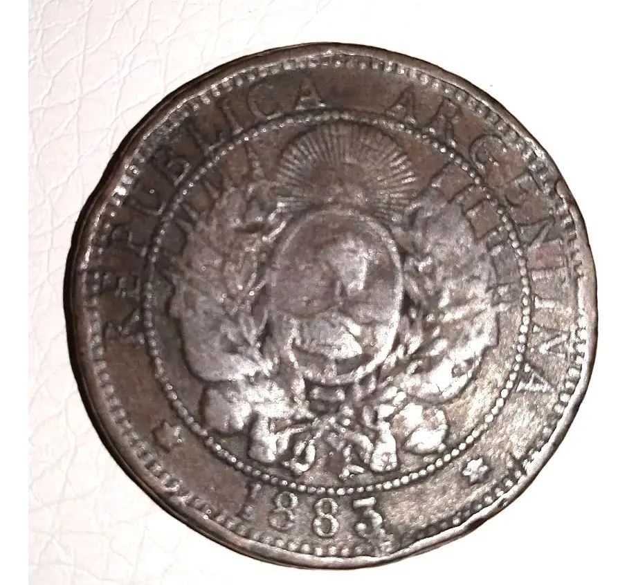 Argentina Moneda 2 Centavos Año 1883