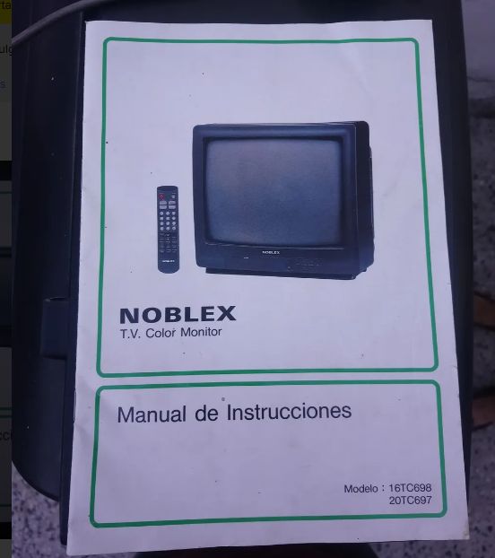 Tv Noblex 20 Pulgadas Anda, Excelente Estado + DVD Y CONVERSOR.