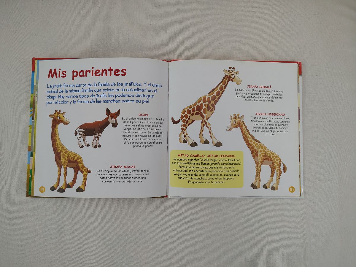 4 libros Animales de la Sabana 