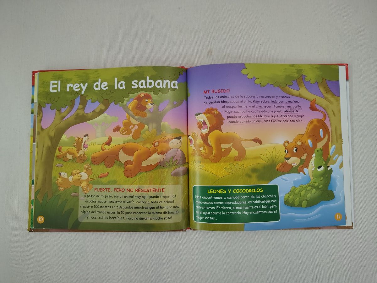 4 libros Animales de la Sabana 