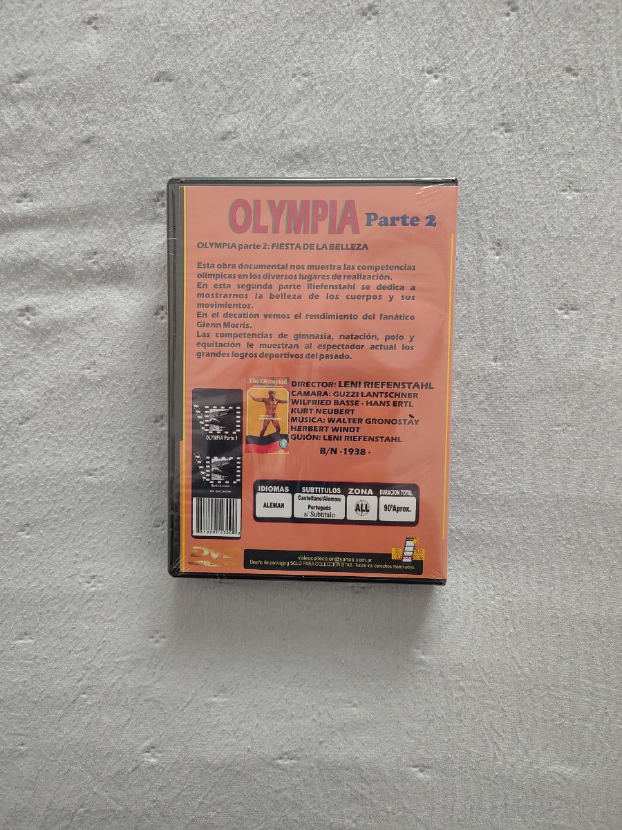Dvd Olympia Juegos Olímpicos En Berlin 1936