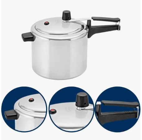 Olla De Presión De 4.5 Lt Aluminio Pulido Panelux Gris