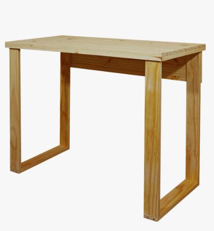 Escritorio Estilo Moderno Para Oficina Con Patas Altas Rectangulares Madera Altas Color Natural