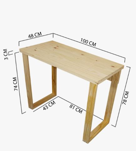 Escritorio Estilo Moderno Para Oficina Con Patas Altas Rectangulares Madera Altas Color Natural