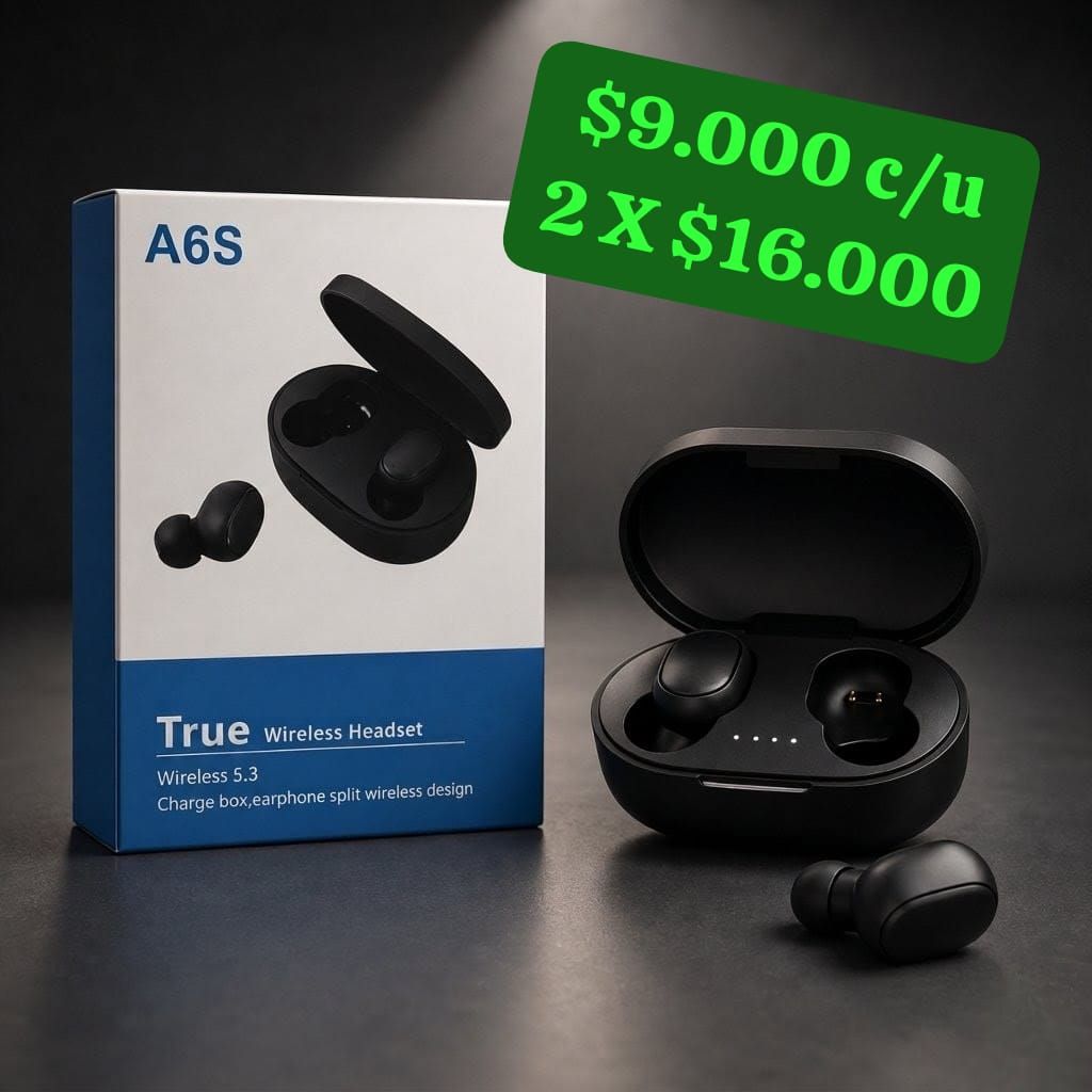 Auriculares Bluetooth A6S Inalámbricos 🎧🔥 Sonido Potente y envolvente