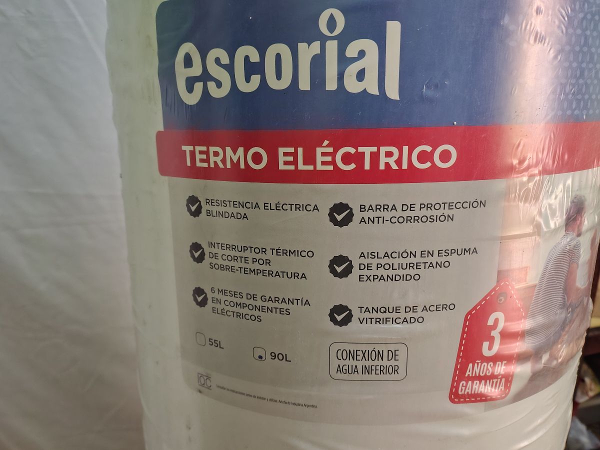Termotanque electrico escorial 90 lts nuevo en caja
