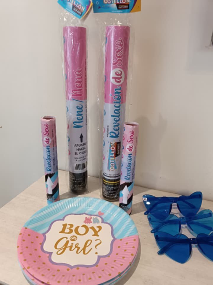 kit para revelacion de genero (COLOR CELESTE)