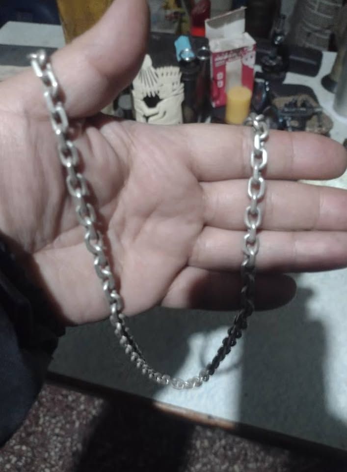 Cadena gruesa de plata 925 para hombre.