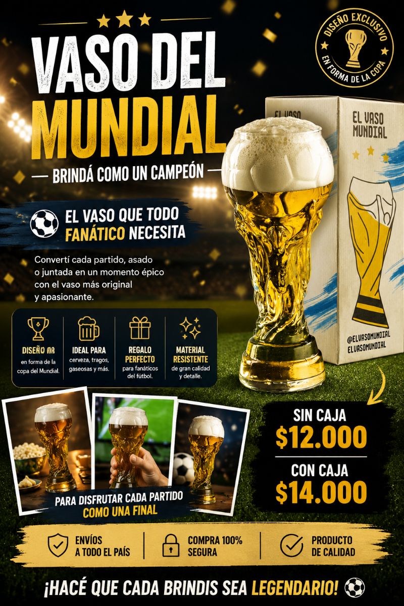 🏆 VASO DEL MUNDIAL 700ML 🏆