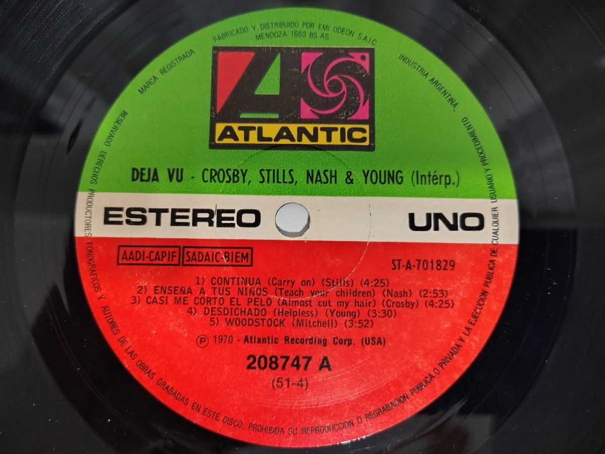 Crosby, Stills, Nash & Young Deja Vu Vinilo Lp