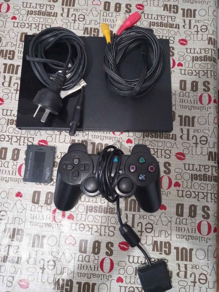 Ps2 Slim completa + joystick + 20 juegos