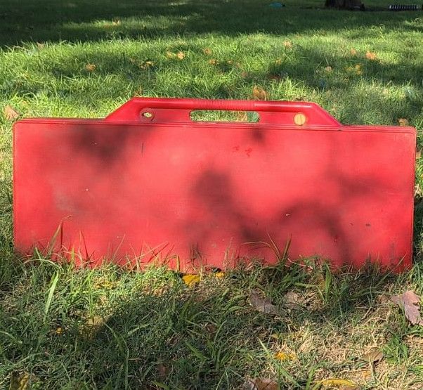 Mesa Plegable/valija Con 4 Banquitos