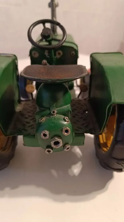 Tractor De Metal Tipo JD Decorativo
