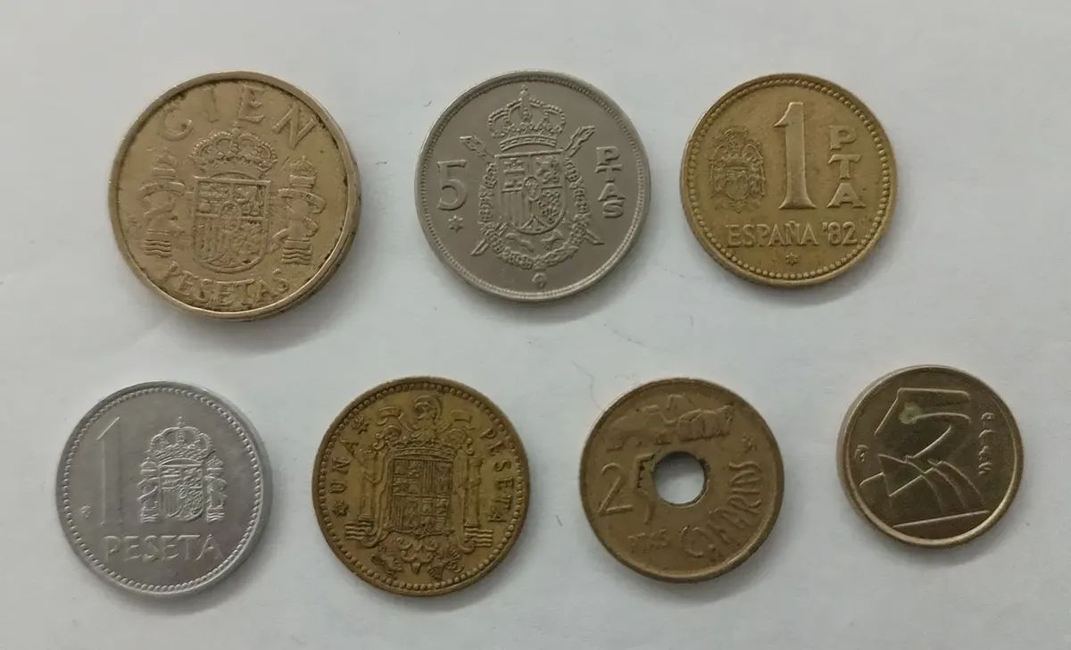 Monedas De España - Lote X 7 Todas Distintas