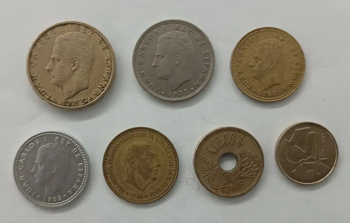 Monedas De España - Lote X 7 Todas Distintas