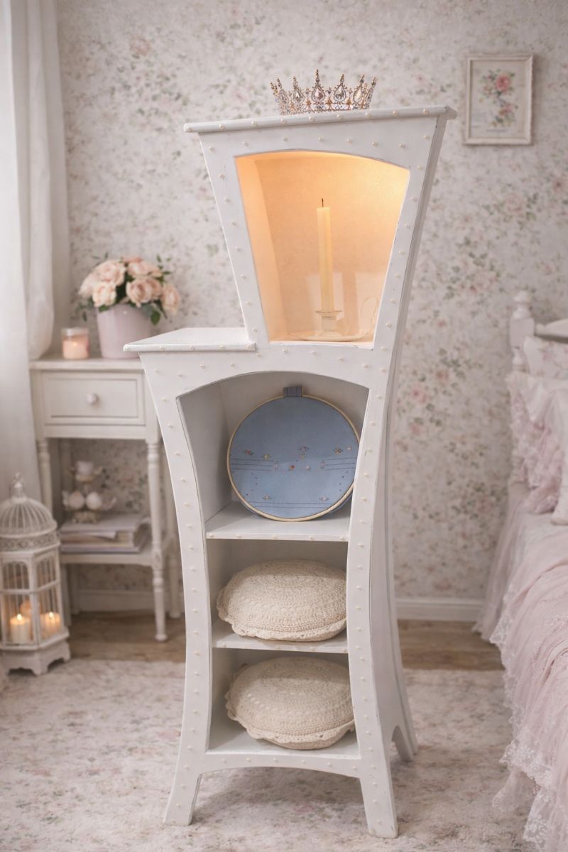 Mueble infantil con luz y corona