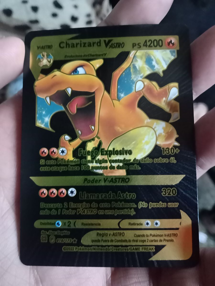 Charizard V Astro Carta Pokemon Color Negra