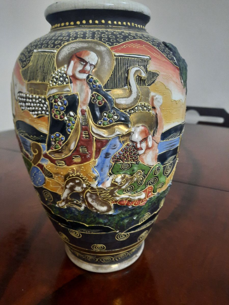 JARRON ORIENTAL SATSUMA MUY ANTIGUO