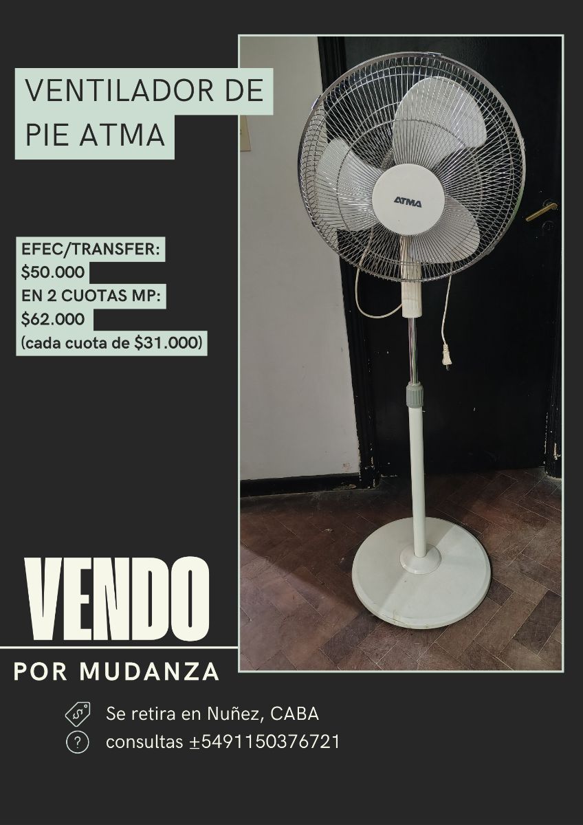 Ventilador de Pie marca ATMA