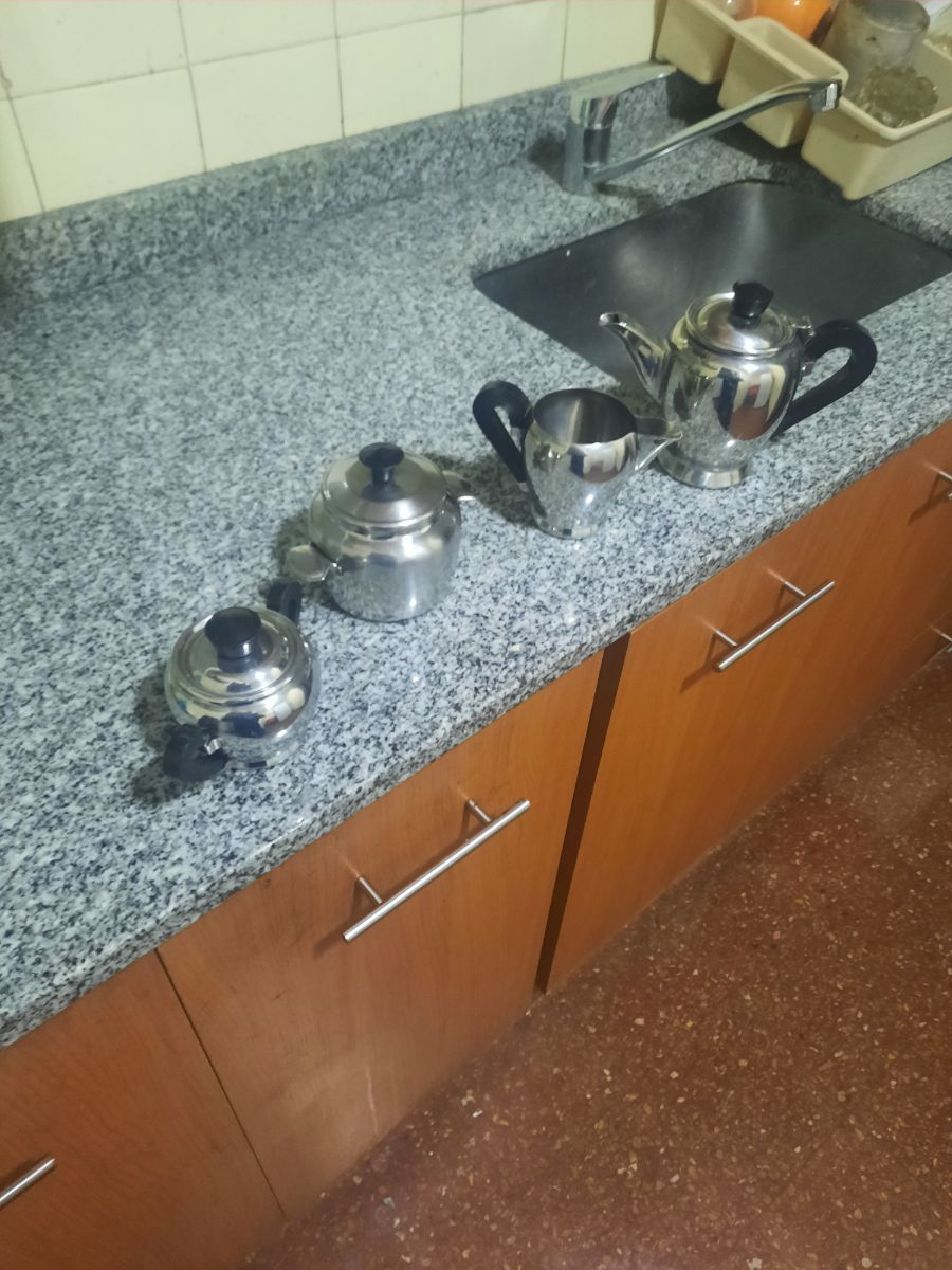 JUEGO DE ACERO INOXIDABLE DE CAFE TETERA ETC