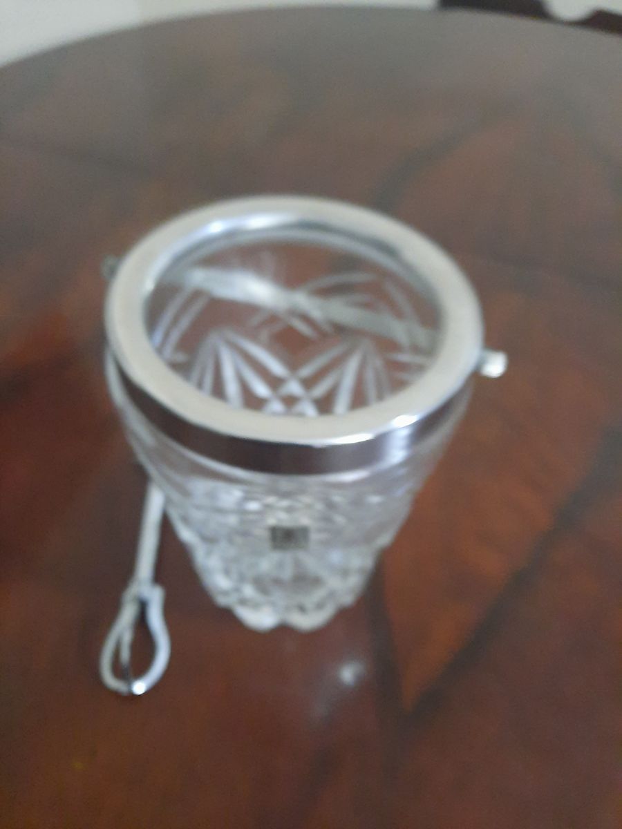 HIELERA DE CRISTAL TALLADO A MANO MARCA ALSO