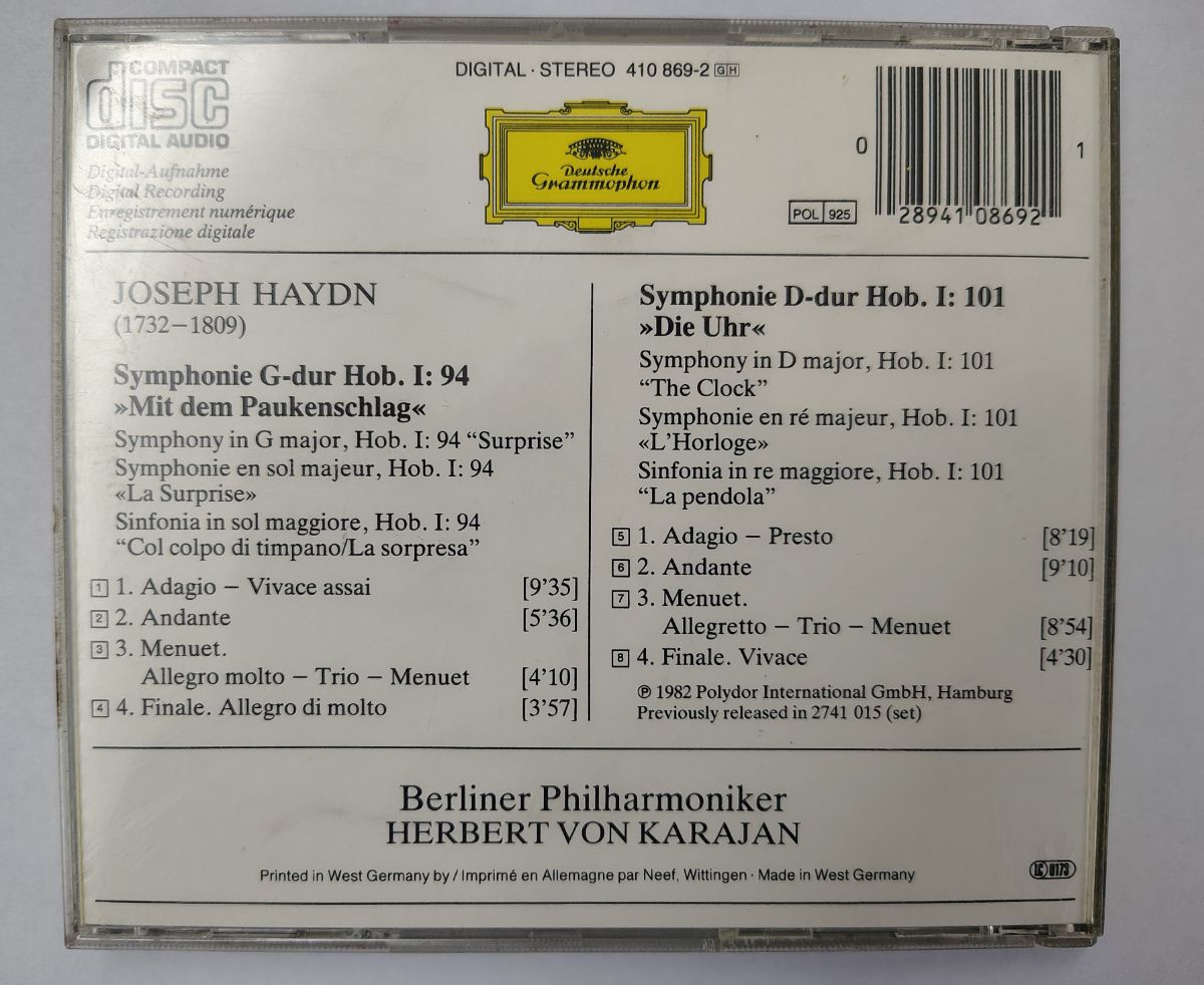 Cd Músic Clásica - Haydn (Origen: Alemania)