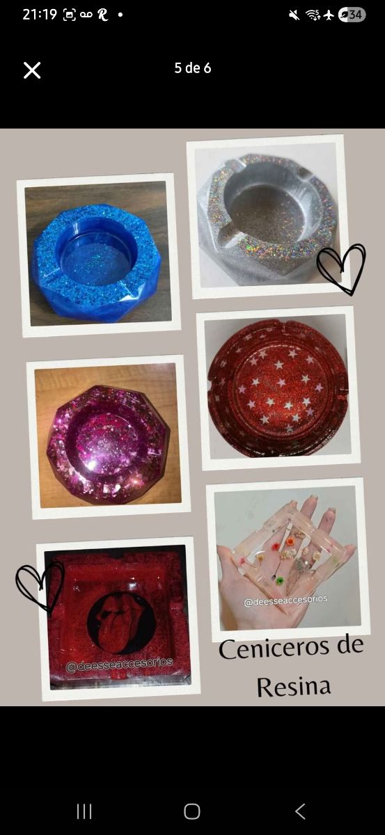 Ceniceros de resina personalizados