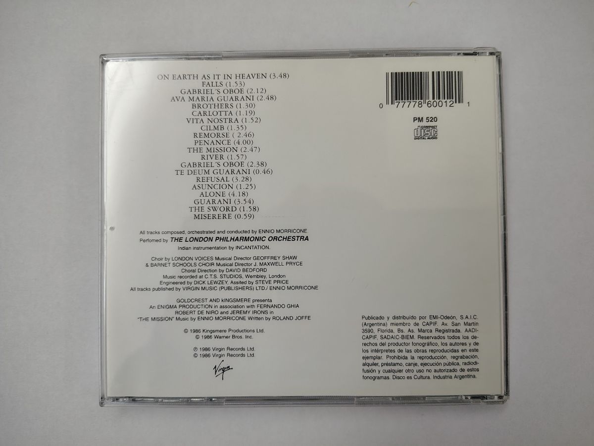 CD The Mission - Ennio Morricone