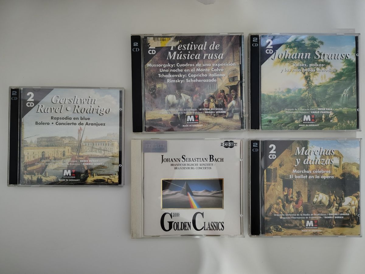 10 cd Música Clásica - Bach, Strauss, Ravel,Mussorgsky, Tchaikovsky