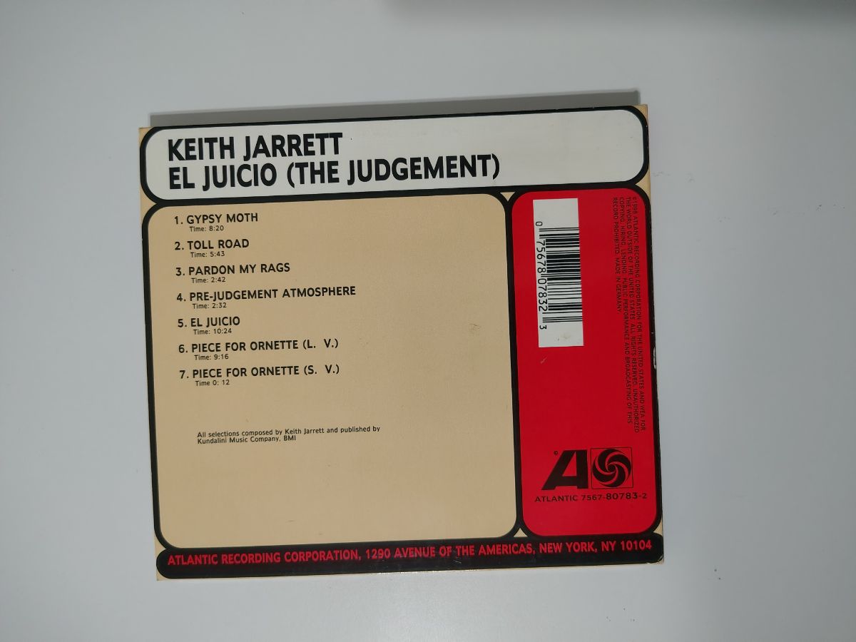 CD Keith Jarret - El Juicio (The Judgement)
