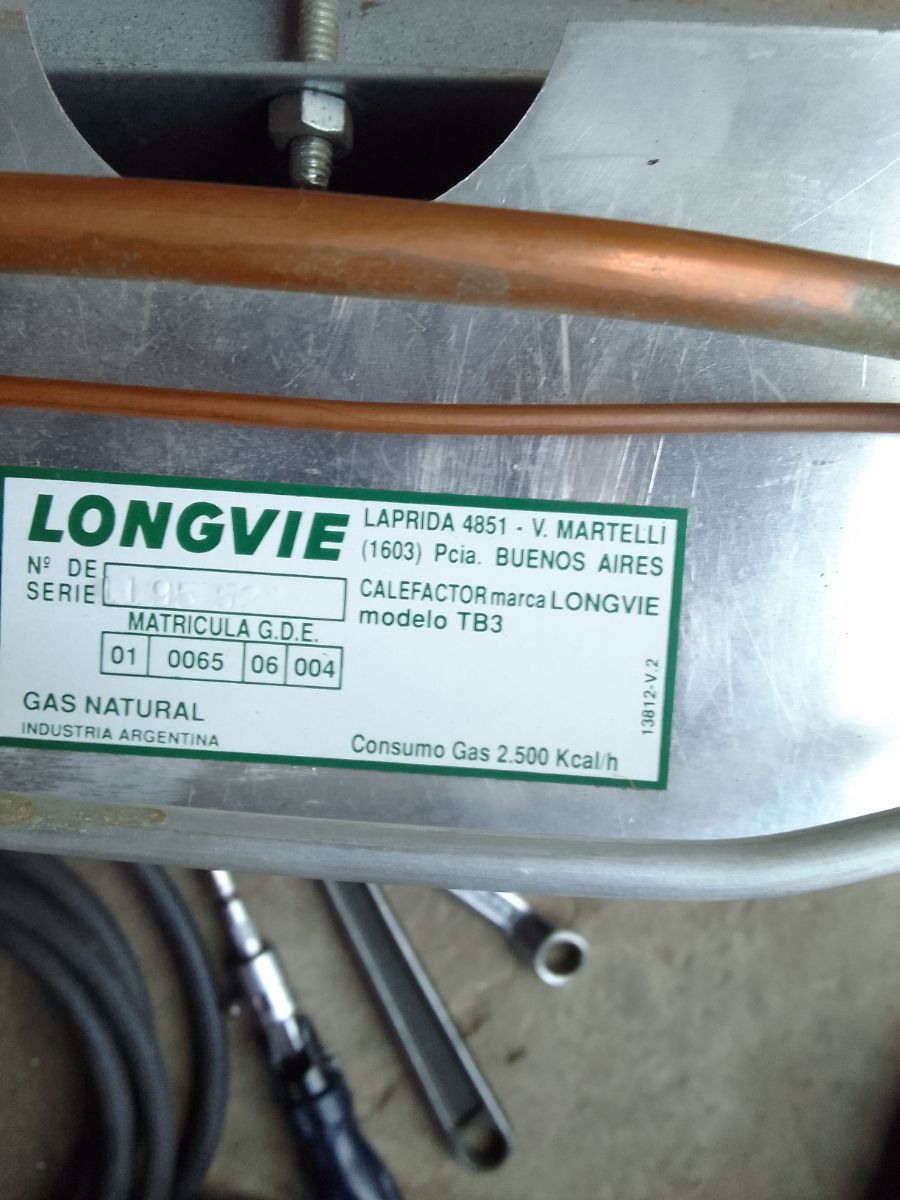Calefactor Longvie Tiro balanceado 2500 La Plata